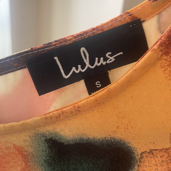 Lulus Camaraderie Orange Print Shift Dress - Picture 4 of 6